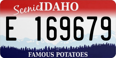ID license plate E169679
