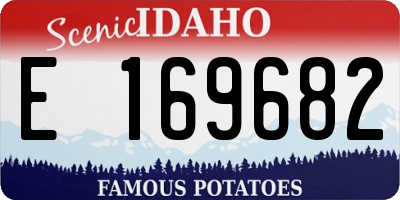 ID license plate E169682