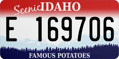 ID license plate E169706