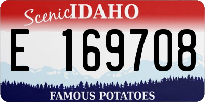 ID license plate E169708