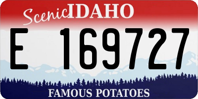 ID license plate E169727