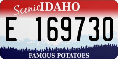 ID license plate E169730
