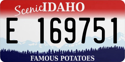 ID license plate E169751