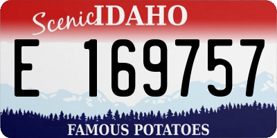 ID license plate E169757