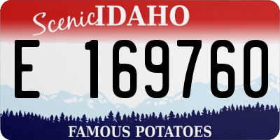 ID license plate E169760