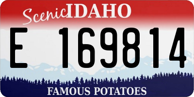 ID license plate E169814