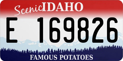 ID license plate E169826