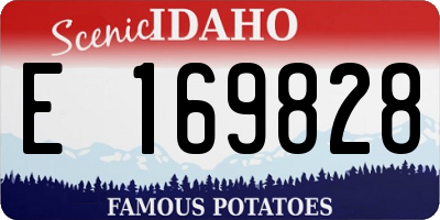 ID license plate E169828
