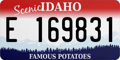 ID license plate E169831