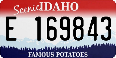 ID license plate E169843