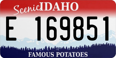 ID license plate E169851