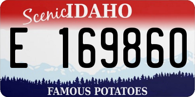 ID license plate E169860