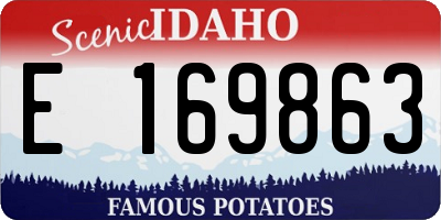 ID license plate E169863