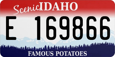 ID license plate E169866