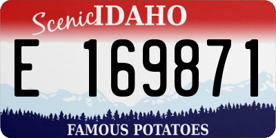 ID license plate E169871