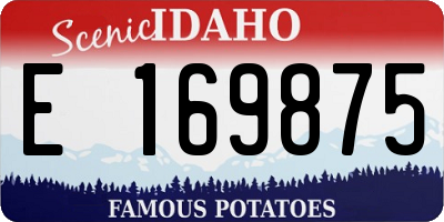 ID license plate E169875