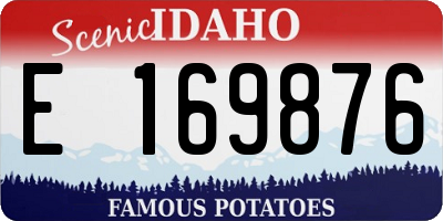 ID license plate E169876