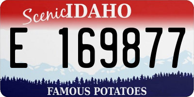 ID license plate E169877