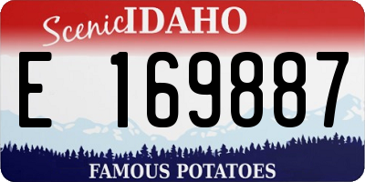 ID license plate E169887