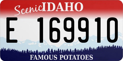 ID license plate E169910