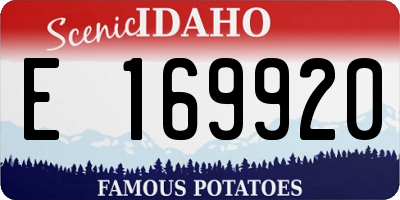 ID license plate E169920