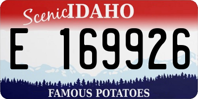 ID license plate E169926