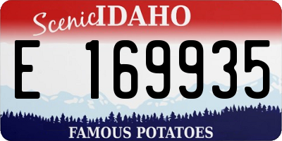 ID license plate E169935