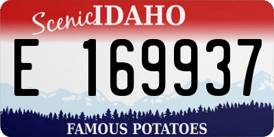ID license plate E169937