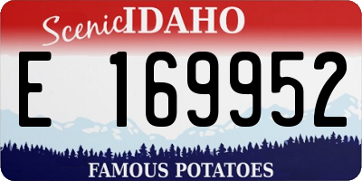 ID license plate E169952