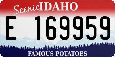 ID license plate E169959