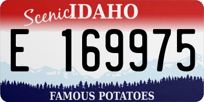ID license plate E169975