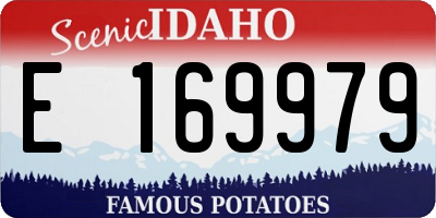 ID license plate E169979