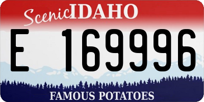 ID license plate E169996