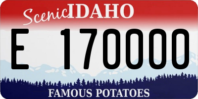 ID license plate E170000