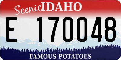 ID license plate E170048