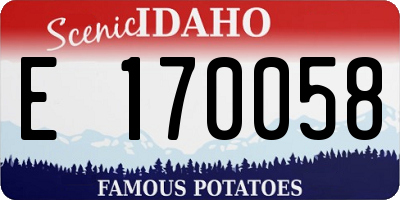 ID license plate E170058