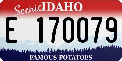 ID license plate E170079