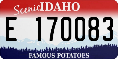 ID license plate E170083