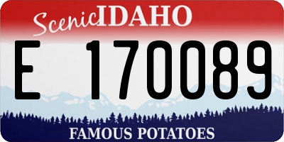 ID license plate E170089