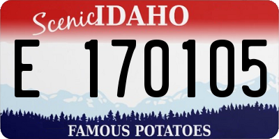 ID license plate E170105