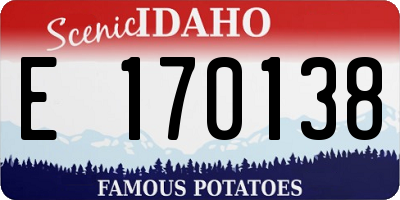 ID license plate E170138
