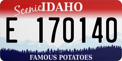 ID license plate E170140