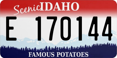ID license plate E170144