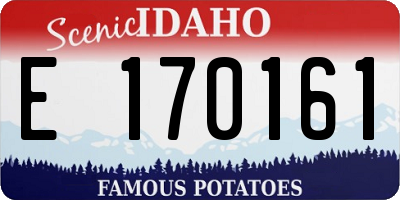 ID license plate E170161