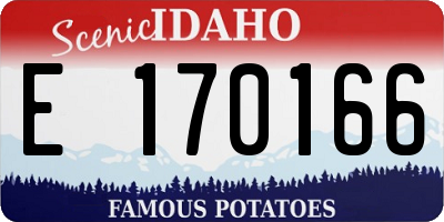 ID license plate E170166