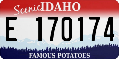 ID license plate E170174