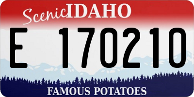 ID license plate E170210