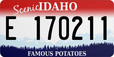 ID license plate E170211