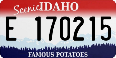 ID license plate E170215