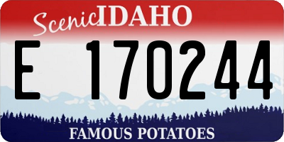 ID license plate E170244